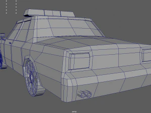 Low Poly Police Car 01 3D Model
