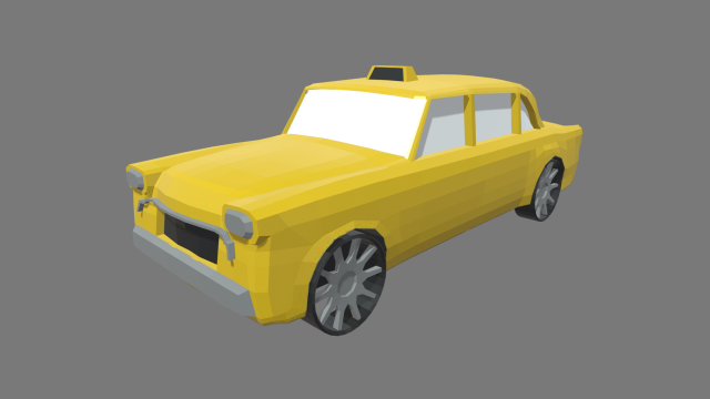 Low Poly Taxi 01 Modello 3D .c4d .max .obj .3ds .fbx .stl .blend 
