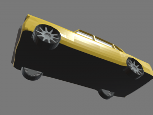 Low Poly Taxi 01 Modello 3D