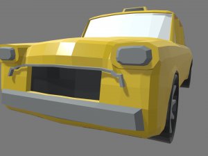 Low Poly Taxi 01 Modello 3D