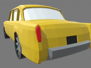 Low Poly Taxi 01 Modello 3D