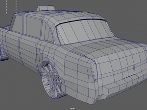 Low Poly Taxi 01 Modello 3D