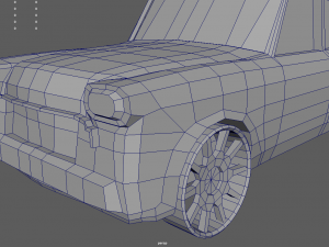 Low Poly Taxi 01 Modello 3D