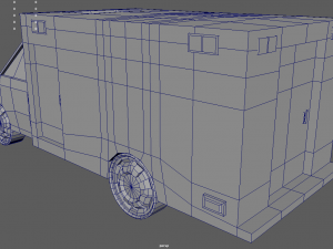 Low Poly Ambulance 01 3D Model