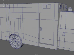 Low Poly Ambulance 01 3D Model