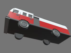 Low Poly Fire Truck 01 3D Model