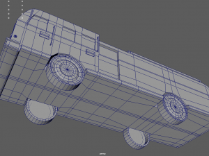 Low Poly Fire Truck 01 3D Model