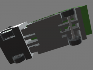 Low Poly Garbage Truck 01 3D Model