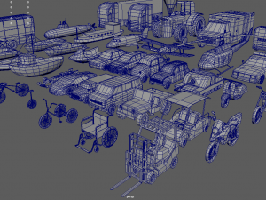 Low Poly Vehicle Pack 01 Model 3D
