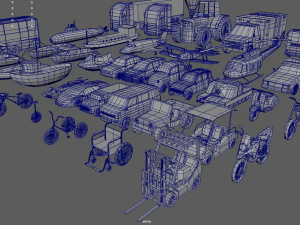 Low Poly Vehicle Pack 01 3D Model