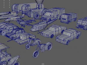 Low Poly Vehicle Pack 01 Model 3D
