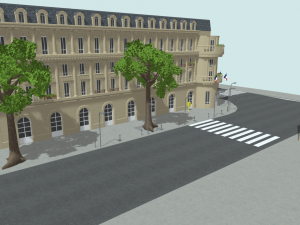 Paris Town Metro Station 01 Textured Model 3D