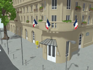 Paris Town Metro Station 01 Textured 3D Model