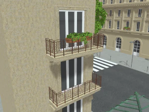 Paris Town Metro Station 01 Textured 3D Model