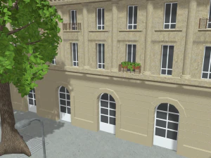 Paris Town Metro Station 01 Textured 3D Model