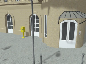 Paris Town Metro Station 01 Textured 3D Model