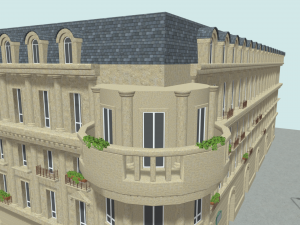 Paris Town Metro Station 01 Textured Model 3D