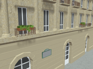 Paris Town Metro Station 01 Textured Model 3D