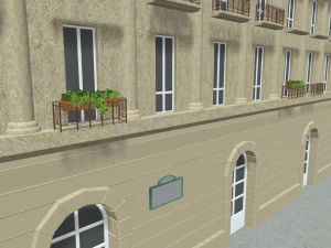 Paris Town Metro Station 01 Textured 3D Model