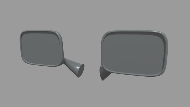 Car Mirror 018 3D Model .c4d .max .obj .3ds .fbx .stl .blend 