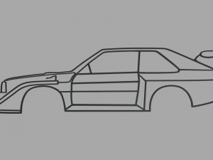 Audi S1 E2 Wall Silhouette 3D Print Model