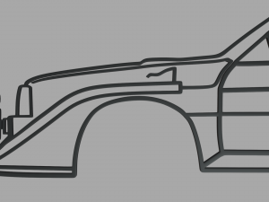 Audi S1 E2 Wall Silhouette 3D Принт Модель