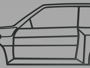Audi S1 E2 Wall Silhouette 3D Принт Модель