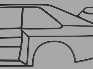 Audi S1 E2 Wall Silhouette 3D Принт Модель