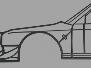 Lancia Delta S4 Wall Silhouette Model do druku 3D