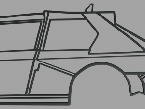 Lancia Delta S4 Wall Silhouette Model do druku 3D
