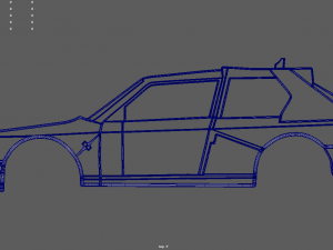 Lancia Delta S4 Wall Silhouette Model do druku 3D