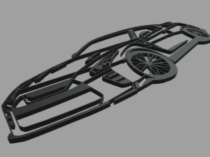 Nissan GTR Perspective Wall Silhouette 3D Print Model