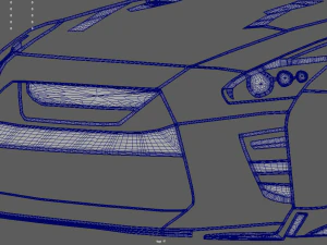 Nissan GTR Perspective Wall Silhouette 3D Print Model