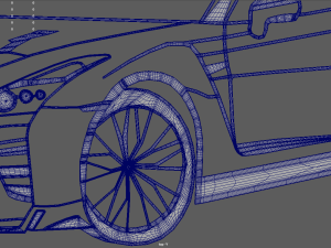 Nissan GTR Perspective Wall Silhouette 3D Print Model