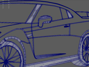 Nissan GTR Perspective Wall Silhouette 3D Print Model