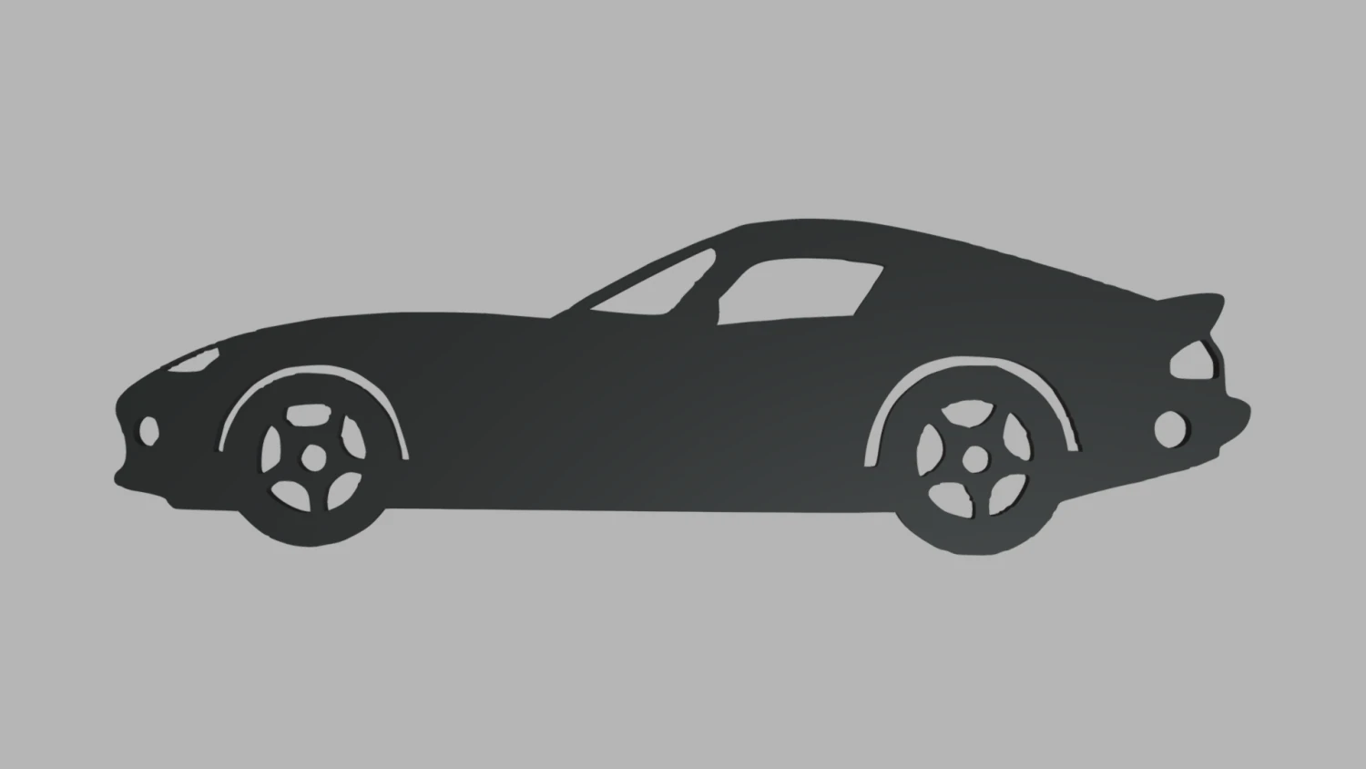 Dodge Viper GTS Coupe 2003 Key Ring 3D Print Model .c4d .max .obj .3ds .fbx .stl .blend 