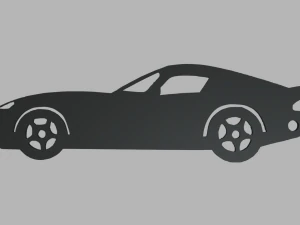 Dodge Viper GTS Coupe 2003 Schl&uuml;sselanh&auml;nger 3D Druckmodell