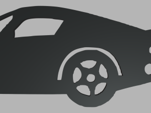 Dodge Viper GTS Coupe 2003 Key Ring 3D 프린트 모델