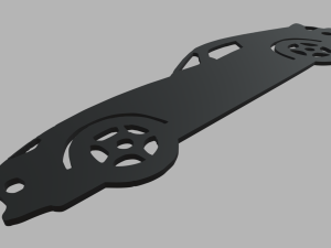 Dodge Viper GTS Coupe 2003 Key Ring 3D 프린트 모델