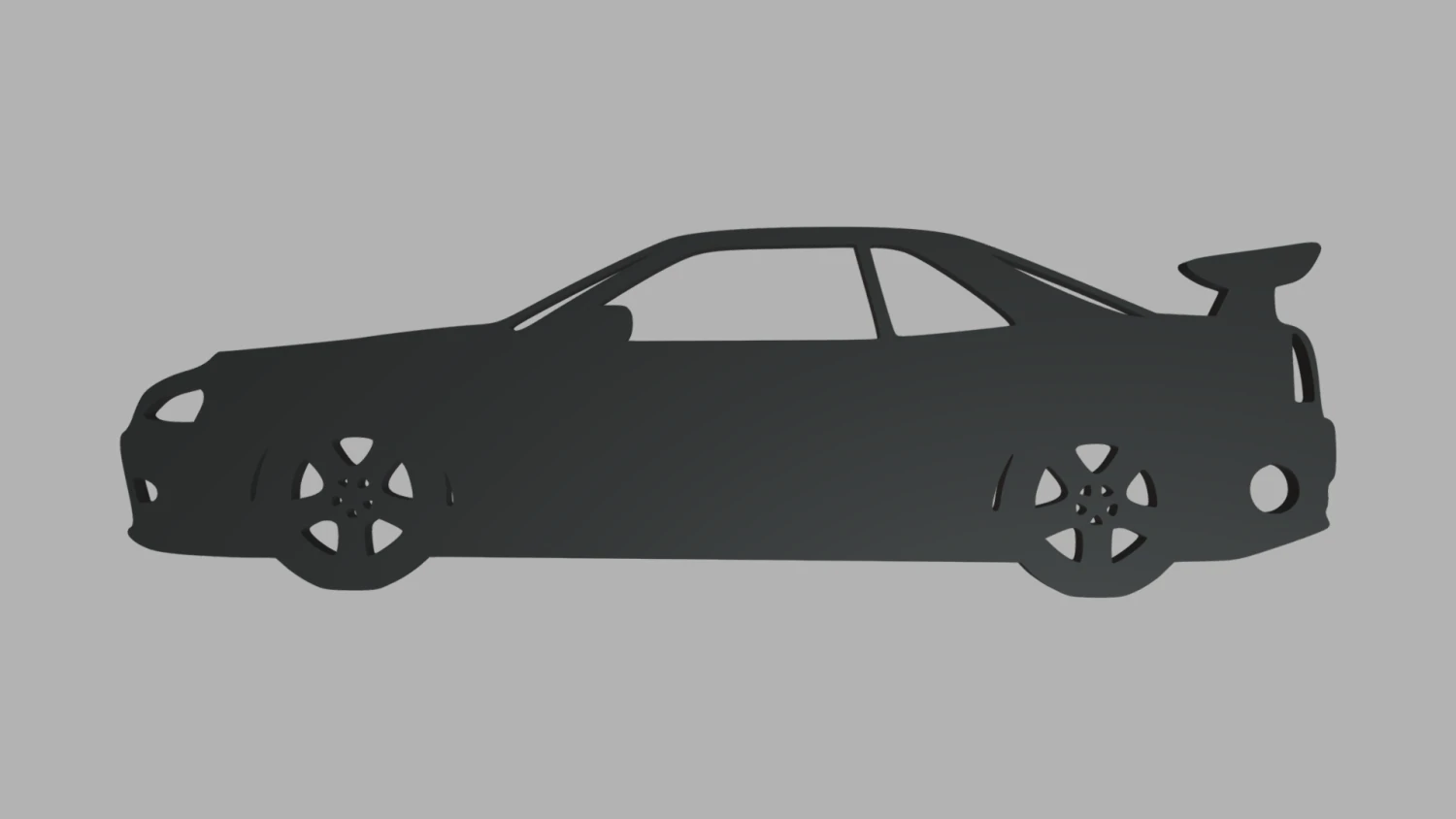 Nissan Skyline GTR R34 Key Ring 3D Print Model .c4d .max .obj .3ds .fbx .stl .blend 