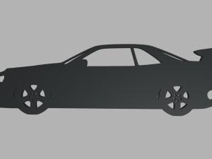 Nissan Skyline GTR R34 Key Ring 3Dプリントモデル