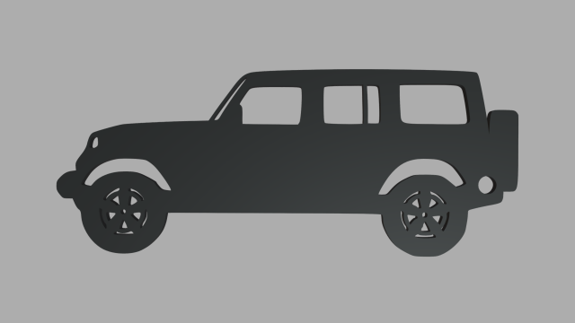 Jeep Wrangler Unlimited 2019 Key Ring 3D Baskı Modeli .c4d .max .obj .3ds .fbx .stl .blend 