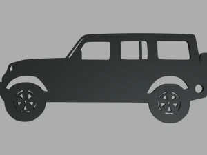 Jeep 牧马人 Unlimited 2019 钥匙圈 3D 打印模型