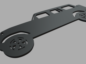Jeep Wrangler Unlimited 2019 Key Ring 3D Baskı Modeli