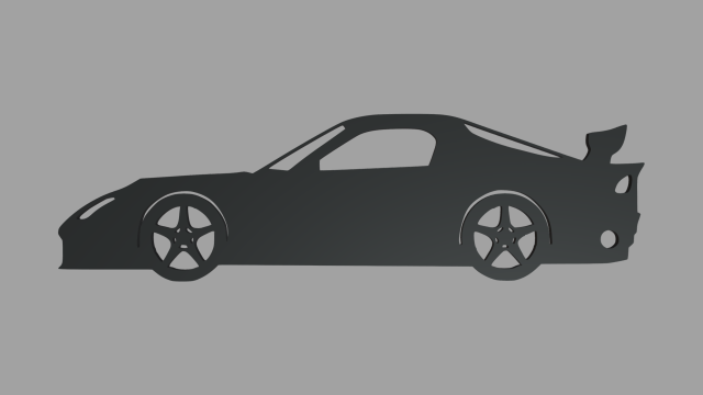 Mazda Rx7 Veilside Fortune Tokyo Drift Coupe 2007 Key Ring 3D-printmodel .c4d .max .obj .3ds .fbx .stl .blend 