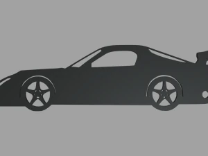 Mazda Rx7 Veilside Fortune Tokyo Drift Coupe 2007 Schl&uuml;sselanh&auml;nger 3D Druckmodell