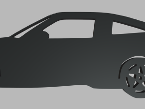 Nissan 180SX Version III Veilside Coupe 1990 Key Ring 3D Druckmodell