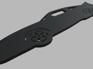 Nissan 180SX Version III Veilside Coupe 1990 Key Ring 3D Druckmodell