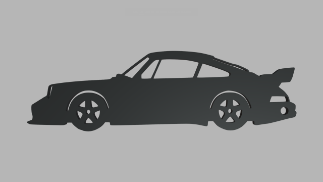 Porsche 911 964 Turbo Veilside Coupe 1993 Key Ring 3D Print Model .c4d .max .obj .3ds .fbx .stl .blend 