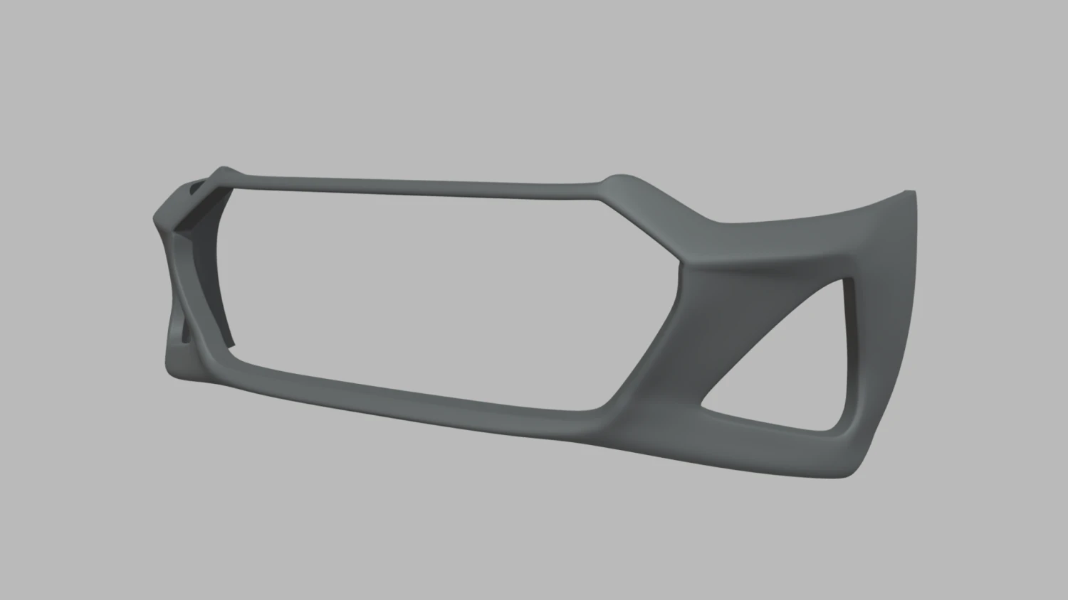 Front Bumper Audi RS6 Custom 3D Model .c4d .max .obj .3ds .fbx .stl .blend 